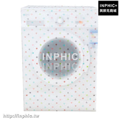 INPHIC-洗衣機罩波輪全自動滾筒防水防曬松下三洋防塵套-B滾筒罩五彩波點