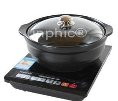 INPHIC-3.8L 陶瓷火鍋煲玻璃蓋電磁爐燉煲砂鍋湯煲燉鍋湯鍋