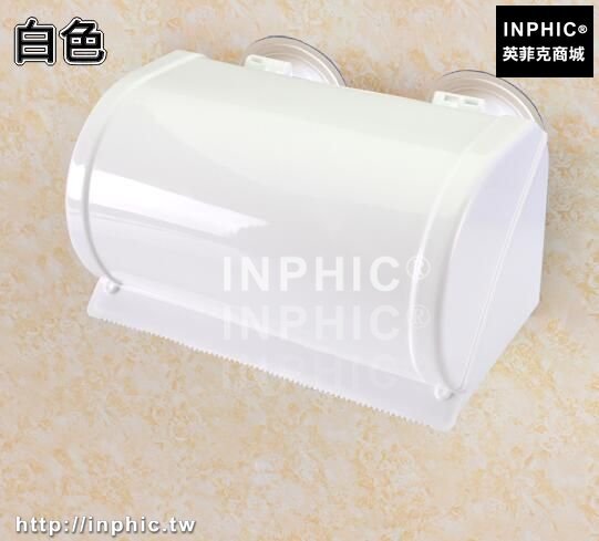 INPHIC-衛生間紙巾盒吸盤免打孔廁紙盒收納防水紙巾架廚房捲紙器衛生紙盒-白色