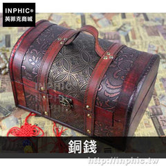 INPHIC-中式攝影道具木箱木盒創意桌面家居復古歐式仿古收納-銅錢