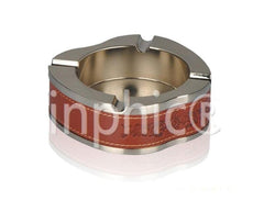 INPHIC-紅皮煙盅 歐式煙灰菸灰缸 金屬煙灰菸灰缸 高檔創意酒吧煙缸  銀