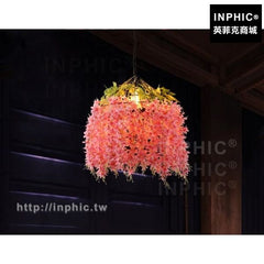 INPHIC-燈具裝飾咖啡廳酒吧音樂胡桃主題餐廳繁花植物吊燈