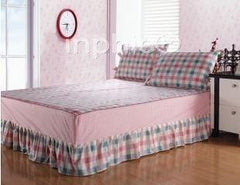 INPHIC-全棉床罩 格子純棉韓式公主床單