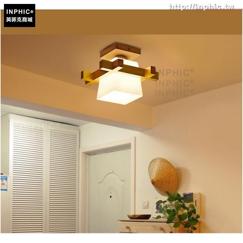INPHIC-吸頂燈實木走道玄關日式原木燈具led