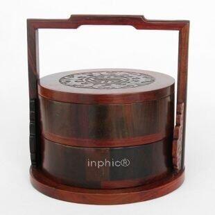 INPHIC-糖果盤紅木工藝品 圓提籃 微縮家具 紅酸枝果盆