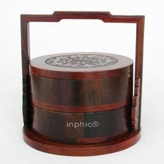 INPHIC-糖果盤紅木工藝品 圓提籃 微縮家具 紅酸枝果盆