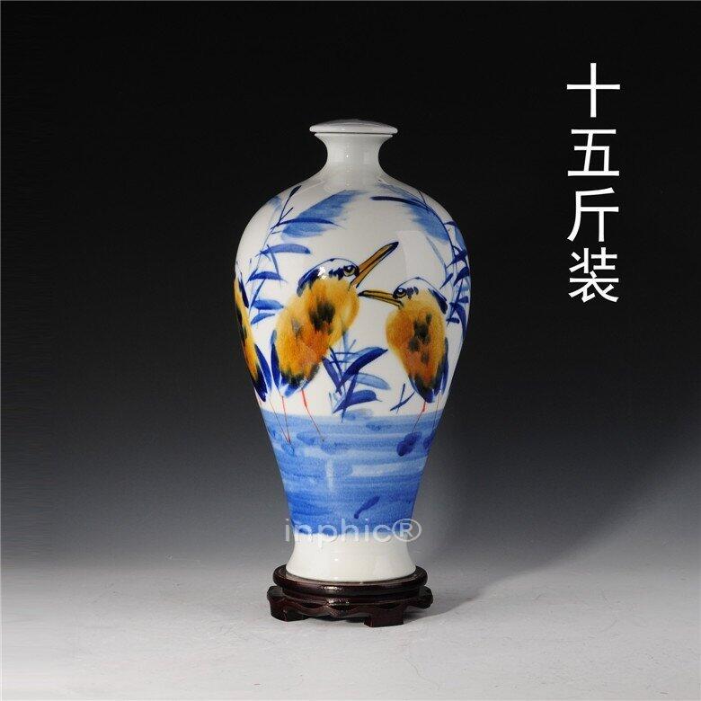 INPHIC-景德鎮十五斤梅瓶 15斤手繪青花陶瓷酒瓶 密封酒罈其它酒具