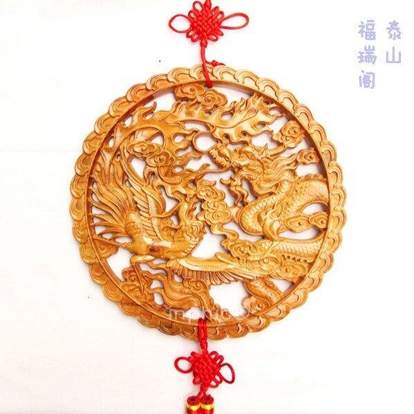 INPHIC-龍鳳呈祥開光正宗桃木木質家居掛件避邪婚慶