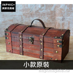 INPHIC-仿古整理攝影道具復古收納木箱歐式家居寶箱儲物箱-小款原裝