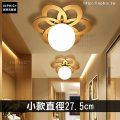 INPHIC-led走道燈玄關燈陽檯燈木質吸頂燈臥室燈日式北歐燈具-小款直徑27.5cm
