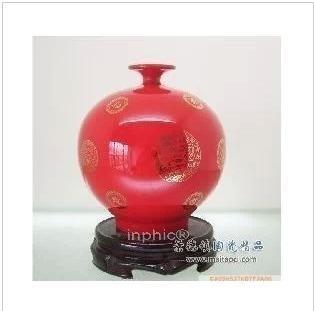 INPHIC-金繡球; 工藝品擺飾 景德鎮 中國紅瓷瓶