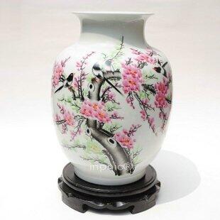 INPHIC-ZF-A042 景德鎮粉彩 手繪陶瓷花瓶 水點桃花 工藝品收藏