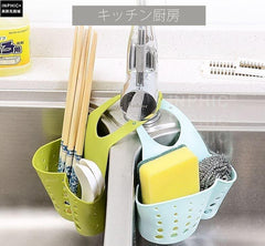 &hearts;精選暖心商品&hearts; 水槽塑膠瀝水籃收納掛籃廚房瀝水架掛袋可調節按扣式置物架收納架