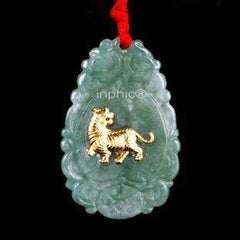 INPHIC-A級翡翠玉千足金吊墜 招財避邪生肖虎開運守護神