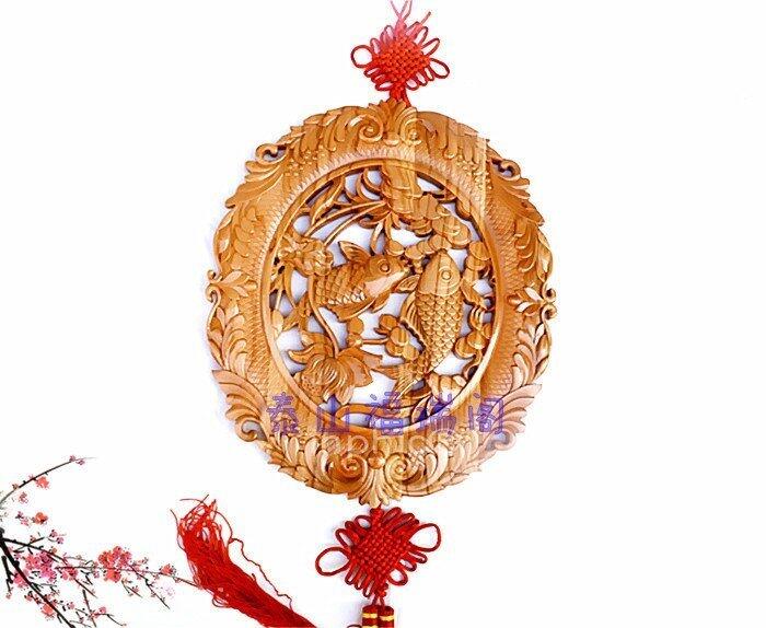 INPHIC-富貴有餘 開光 正宗桃木掛件 木雕魚掛件 避邪化煞 助運