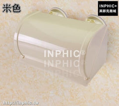INPHIC-衛生間紙巾盒吸盤免打孔廁紙盒收納防水紙巾架廚房捲紙器衛生紙盒-米色
