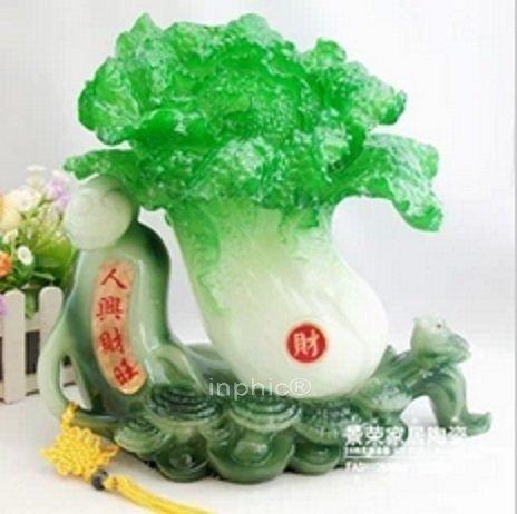 INPHIC-仿玉白菜雕人興財旺樹脂工藝品創意擺設品時尚家居裝飾品