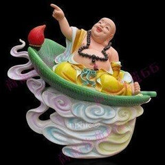 INPHIC-彌勒佛 陶瓷器雕塑笑佛像 現代裝飾工藝品 岡水鎮宅保平安 吉祥