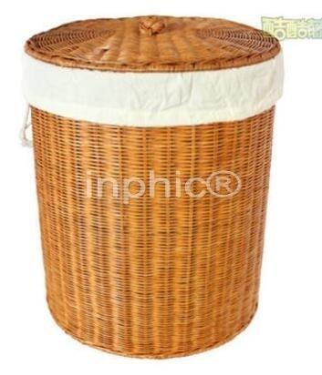 INPHIC-洗衣簍 洗衣籃 洗衣籃 收納籃 洗衣簍 收納藤編橢圓收納籮籃
