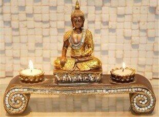 INPHIC-東南亞風格 泰式工藝品 擺飾 家居裝飾品 擺設 樹脂 坐佛燭臺