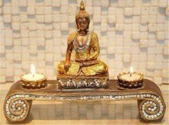 INPHIC-東南亞風格 泰式工藝品 擺飾 家居裝飾品 擺設 樹脂 坐佛燭臺