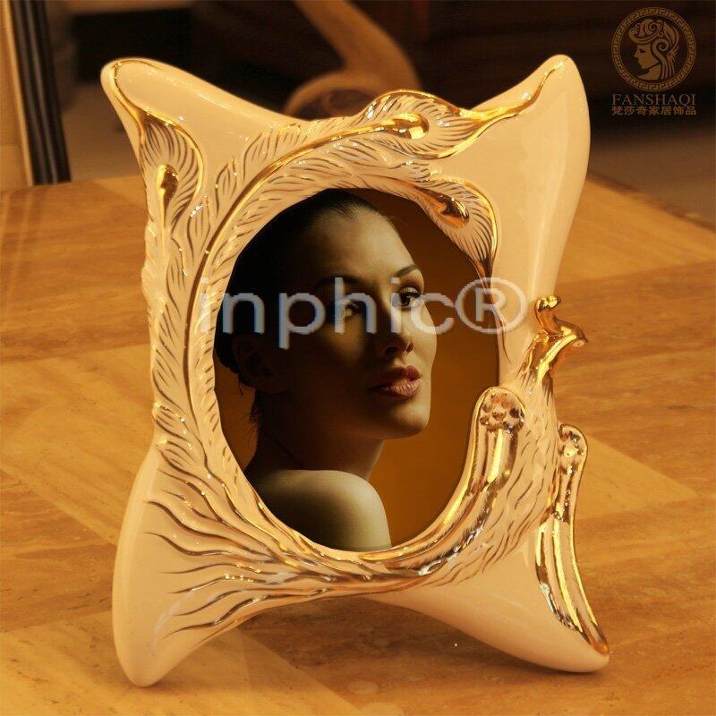 INPHIC-歐式相框奢華陶瓷鳳凰雕花復古典家居擺飾