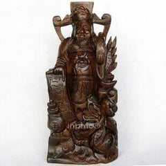 INPHIC-越南紅木工藝品 雞翅木雕刻家居風水擺飾 文財神爺佛像