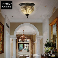INPHIC-簡約復古吸頂燈現代水晶美式走廊餐廳鄉村燈具臥室