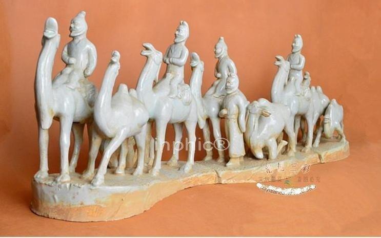 INPHIC-絲綢之路 復古唐三彩陶瓷駱駝藝術收藏家居飾品酒店別墅門廳擺飾