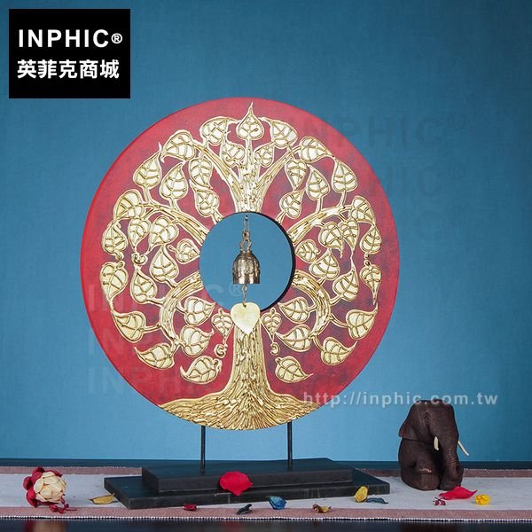 INPHIC-泰國桌面擺飾家居銅鈴菩提樹東南亞招財裝飾禮品擺設