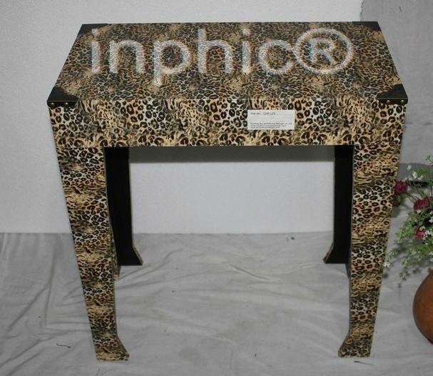 INPHIC-歐式風格家居飾品 仿舊皮革吧椅 豹紋花架凳子