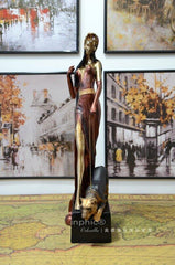 INPHIC-樹脂工藝品歐式家居飾品 複古貴族擺飾 女人和狗