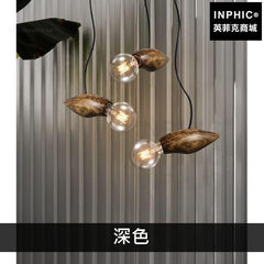 INPHIC-酒吧臺咖啡館單燈玻璃小吊燈餐廳裝飾燈具工業風復古-深色