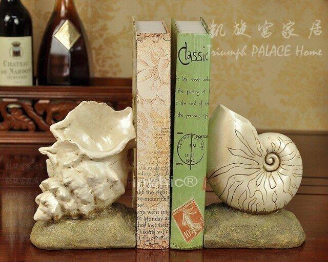INPHIC-地中海海螺書靠 創意書立架 家居工藝品擺設