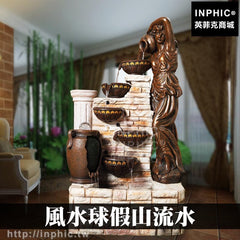 INPHIC-居家 開運招財擺設居家加濕器大廳擺飾辦公室店面假山流水水景風水輪假山流水噴泉風水球庭院造景魚缸