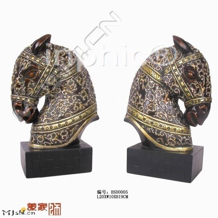 INPHIC-歐式客廳裝飾擺飾傢俱飾品泰國家居田園馬頭(小)