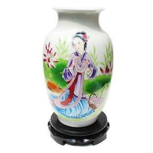INPHIC-ZF-A034 景德鎮粉彩 手繪陶瓷花瓶 西施浣紗 收藏工藝品