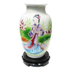 INPHIC-ZF-A034 景德鎮粉彩 手繪陶瓷花瓶 西施浣紗 收藏工藝品