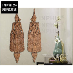 INPHIC-東南亞浮雕佛像泰國民宿禪意壁飾泰佛木雕掛飾會所餐廳