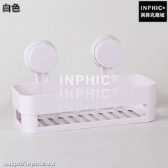 INPHIC-吸盤浴室置物架衛生間壁掛浴室角架洗手間化妝品收納架層架整理架-白色