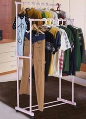 INPHIC-雙桿可升降晾衣架 陽臺晾曬架 粉色落地衣架