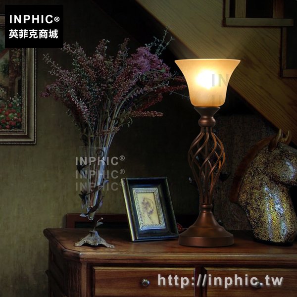 INPHIC-北歐客廳櫃檯燈床頭田園美式臥室書房玻璃罩復古