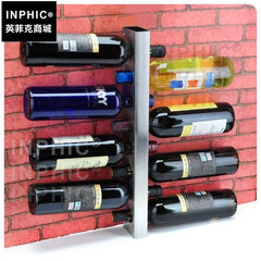 INPHIC-酒吧葡萄酒架壁掛式加厚8孔現代不鏽鋼酒櫃壁掛紅酒架