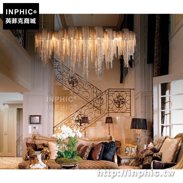 INPHIC-樓梯簡約大廳歐式現代客廳仿水晶燈吊燈飯店工程