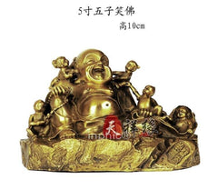 INPHIC-銅五子笑佛 銅五子登科 五子鬧佛 五子奪蓮擺件 笑佛彌勒佛大肚佛