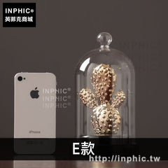 INPHIC-仙人掌裝飾家居玻璃罩飾品北歐陶瓷客廳房間擺件擺設-E款