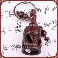 INPHIC-開光雷擊木大象金剛鈴鑰匙扣掛件雷劈木避邪保平安