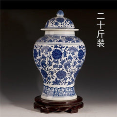 INPHIC-景德鎮二十斤裝陶瓷酒瓶 20斤裝酒罈子 空酒具 青花蓮子將軍壇子