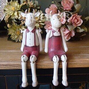 INPHIC-擱板擺飾 吊腳牛牛 樹脂擺設