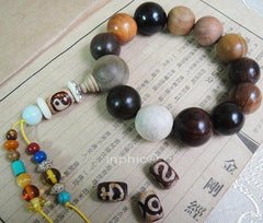 INPHIC-十四種木質樣品鑒別佛珠樣板 金絲楠沉香檀香黃花梨紫檀手鏈手串